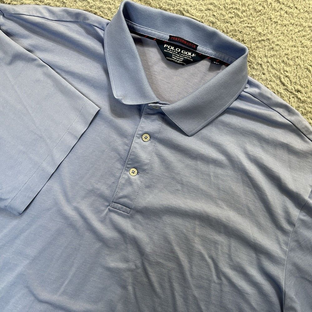 Polo Golf Ralph Lauren Shirt Mens XXL Periwinkle Blue Performance Stretch Pima